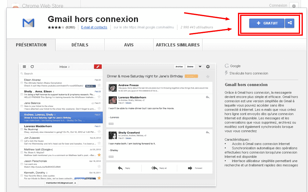 صورة لـ تسجيل دخول الى حسابك على Gmail بدون الحاجة الى الإنترنت | Chrome Web Store Gmail hors connexion-DzTechs